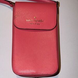 Kate Spade New York Saffiano Pink Leather Crossbody Bag EUC used 2x